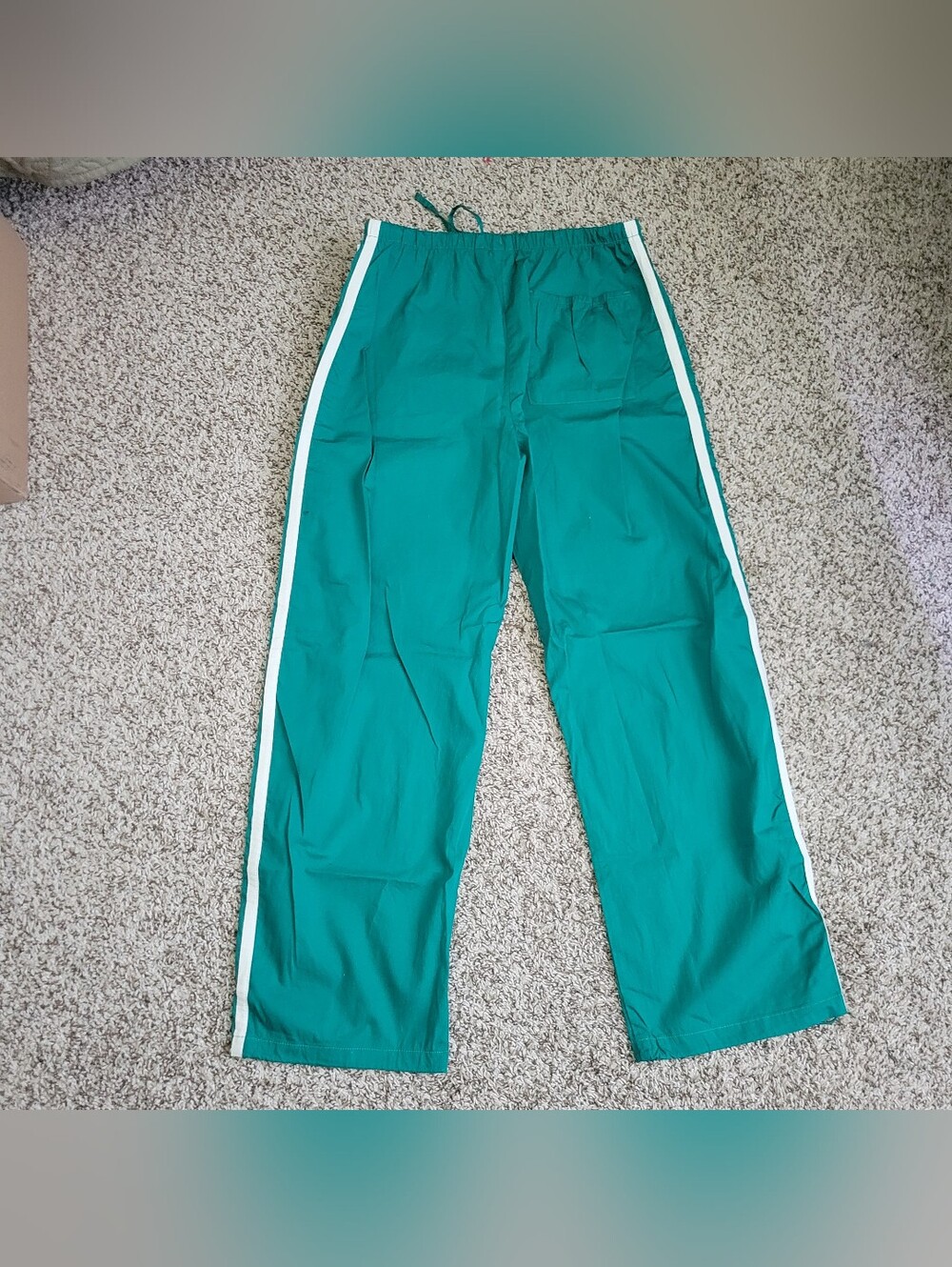 Gap Organic Cotton Poplin Relaxed Easy Stripe Pants Baize Green Barrel XS NWT - Picture 7 of 10